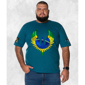 CAMISETA PLUS SIZE BRASÃO NATION