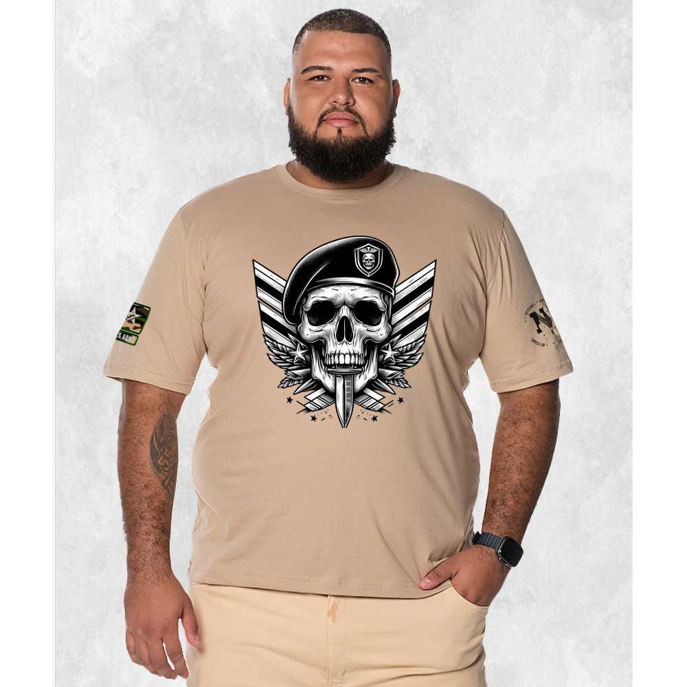 CAMISETA PLUS SIZE CAVEIRA FEQ