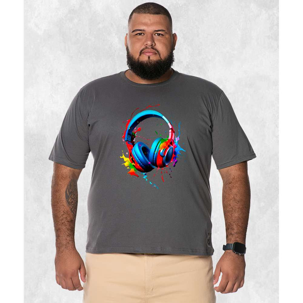 CAMISETA PLUS SIZE FONE AQUA