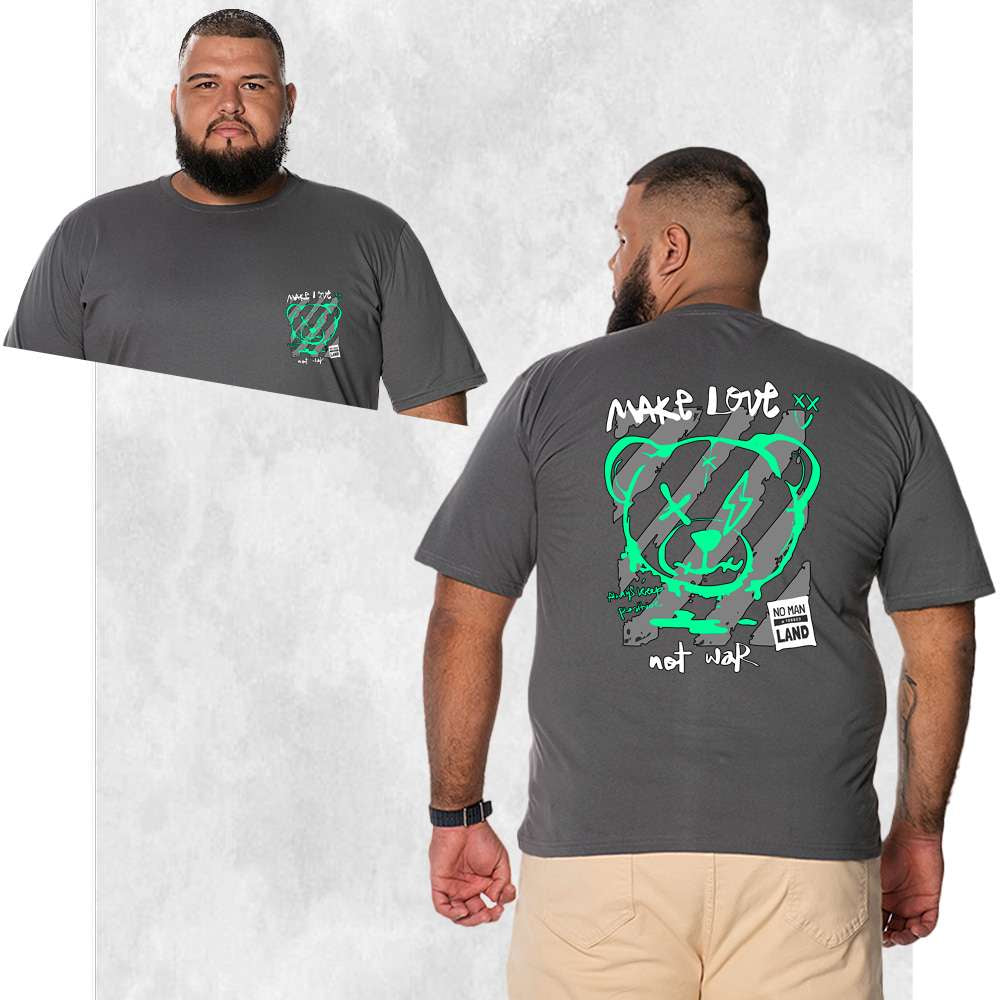 CAMISETA PLUS SIZE URSO ANKEY FRENTE E COSTAS