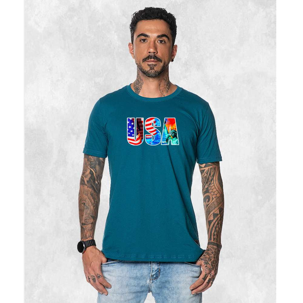 CAMISETA USA CORES