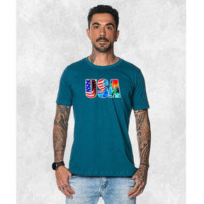 CAMISETA USA CORES